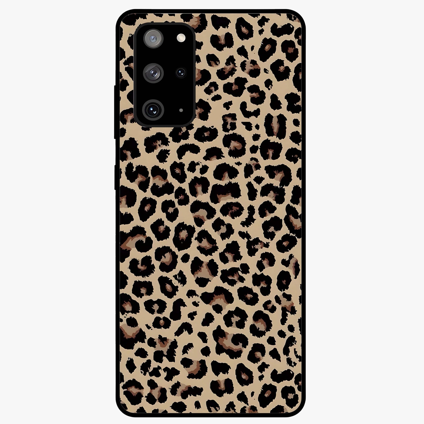 Savage Chic Pattern Glass Case showing flat back view with stylish patterned artwork and glossy glass finish.