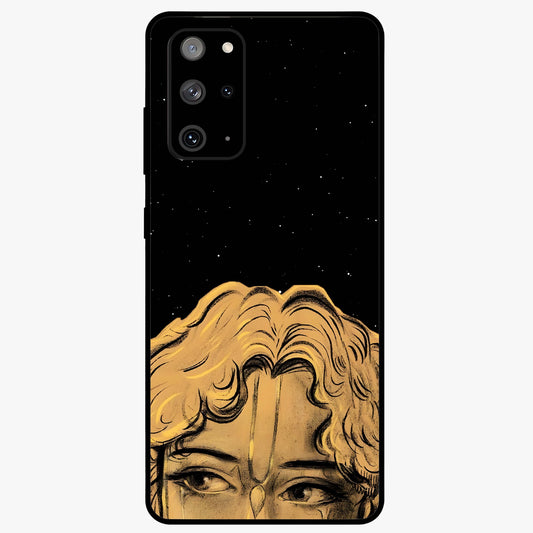 Shri Krishna Art Glass Case showing flat back view with devotional Krishna artwork and glossy glass finish.