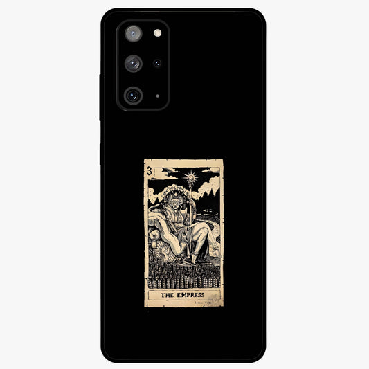 The Empress Glass Case showing flat back view with regal feminine artwork and glossy glass finish.