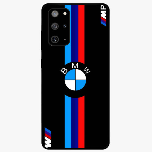 Turbo BMW Beast Glass Case showing flat back view with high performance sports car artwork and glossy glass finish.