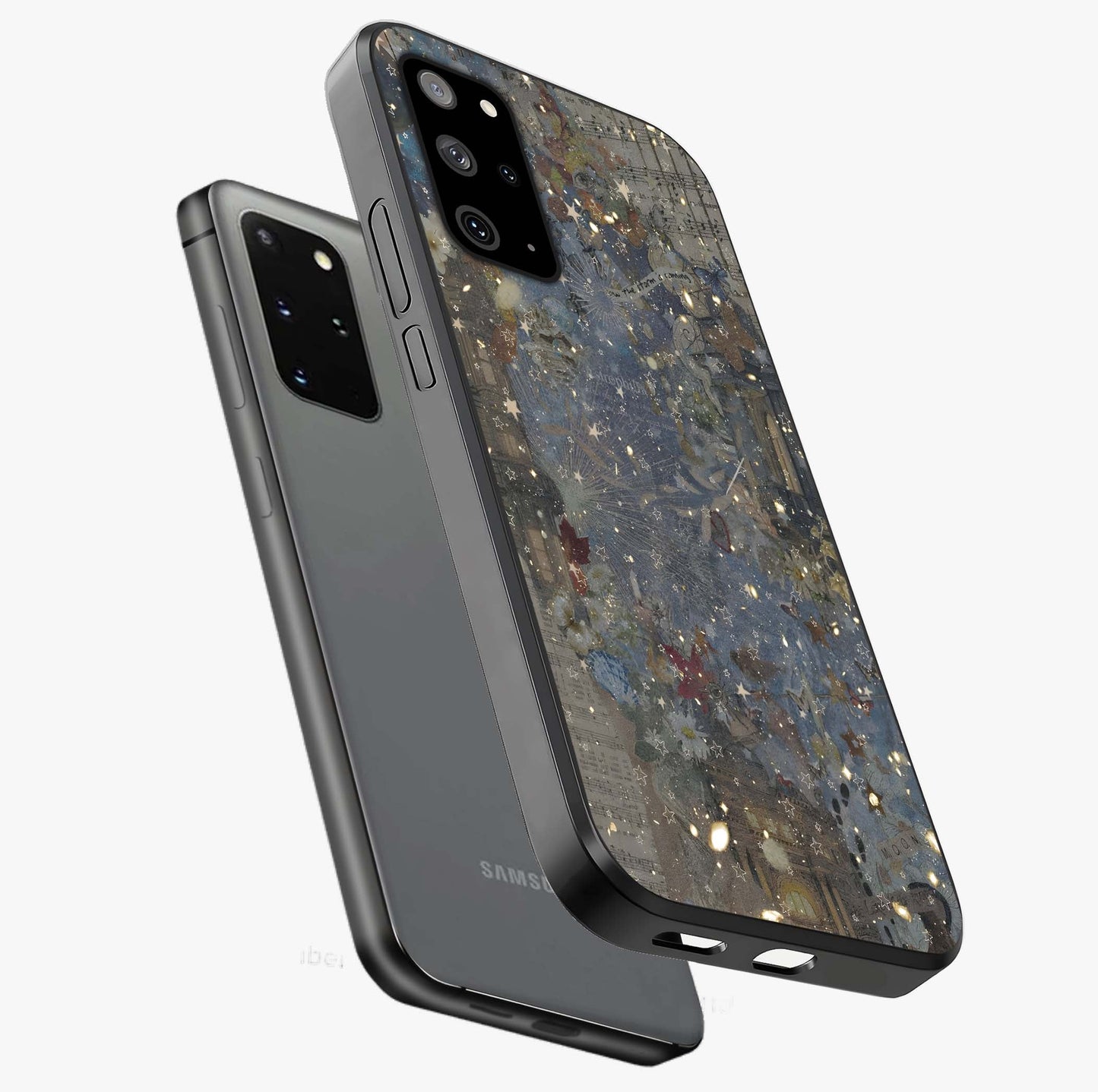 Aesthetic Astrolophia Glass Case displayed in angled mockup highlighting artistic aesthetic elements and smooth glass surface.