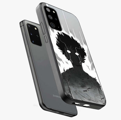Awakened Inner Rage Glass Case displayed in angled mockup highlighting powerful graphic design and bold artistic theme.