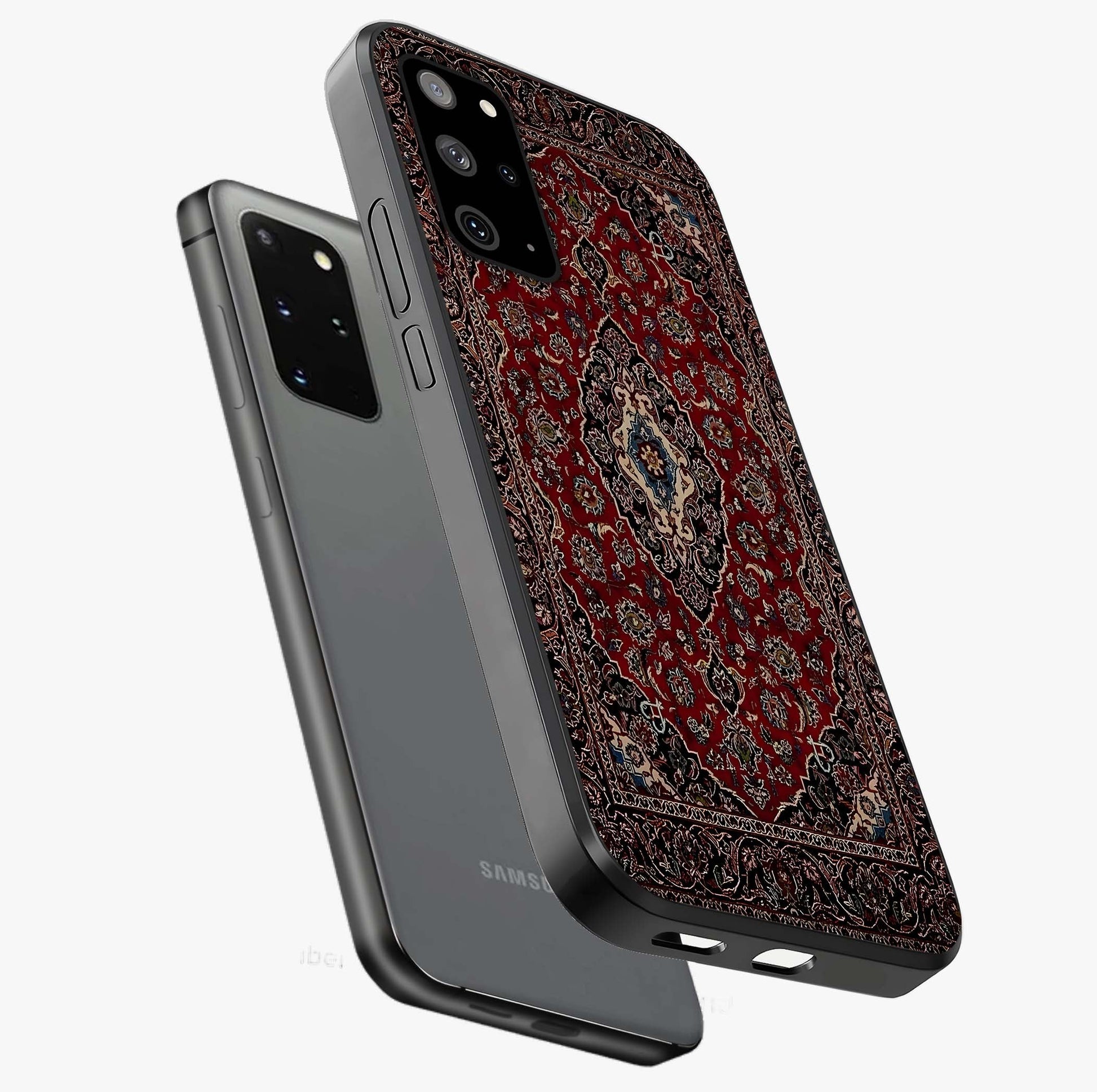 Heritage Carpet Royale Glass Case displayed in angled mockup highlighting intricate royal carpet design with heritage aesthetic.