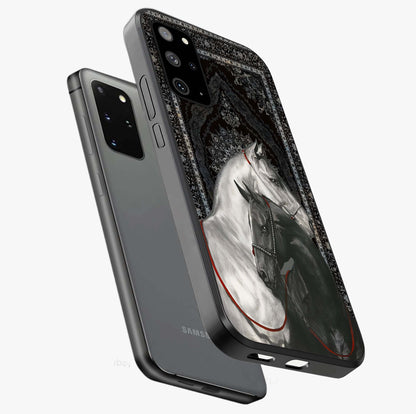 Majestic Ride Legacy Glass Case displayed in angled mockup highlighting sleek vehicle design with bold racing aesthetic.