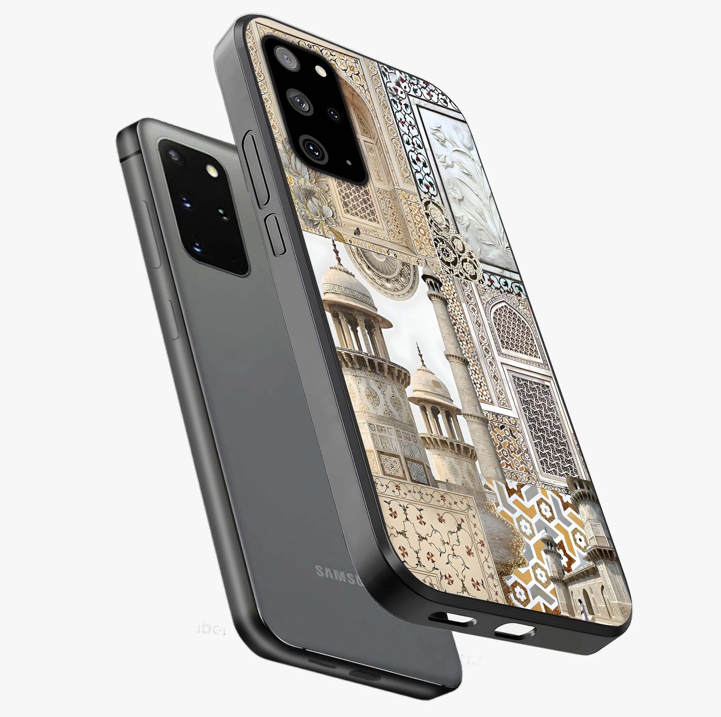 Mughal Marble Legacy Glass Case displayed in angled mockup highlighting elegant heritage marble artwork with royal aesthetic.