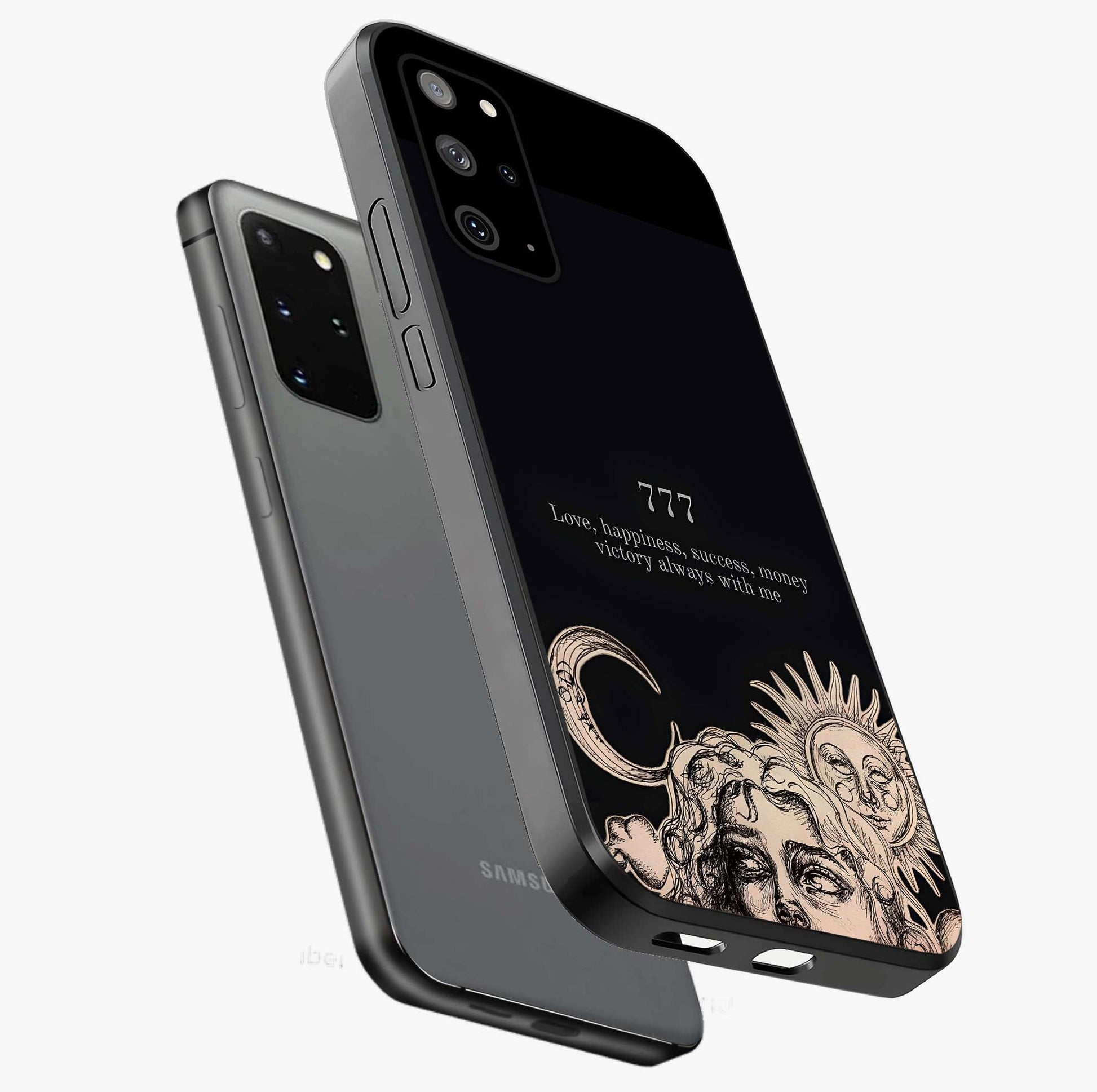 Mystic Victory Aura Glass Case displayed in angled mockup highlighting energetic aura design with bold mystical aesthetic.