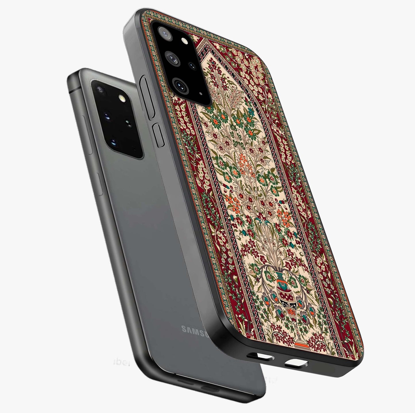 Persian Inspired Glass Case displayed in angled mockup highlighting intricate traditional design with elegant cultural aesthetic.