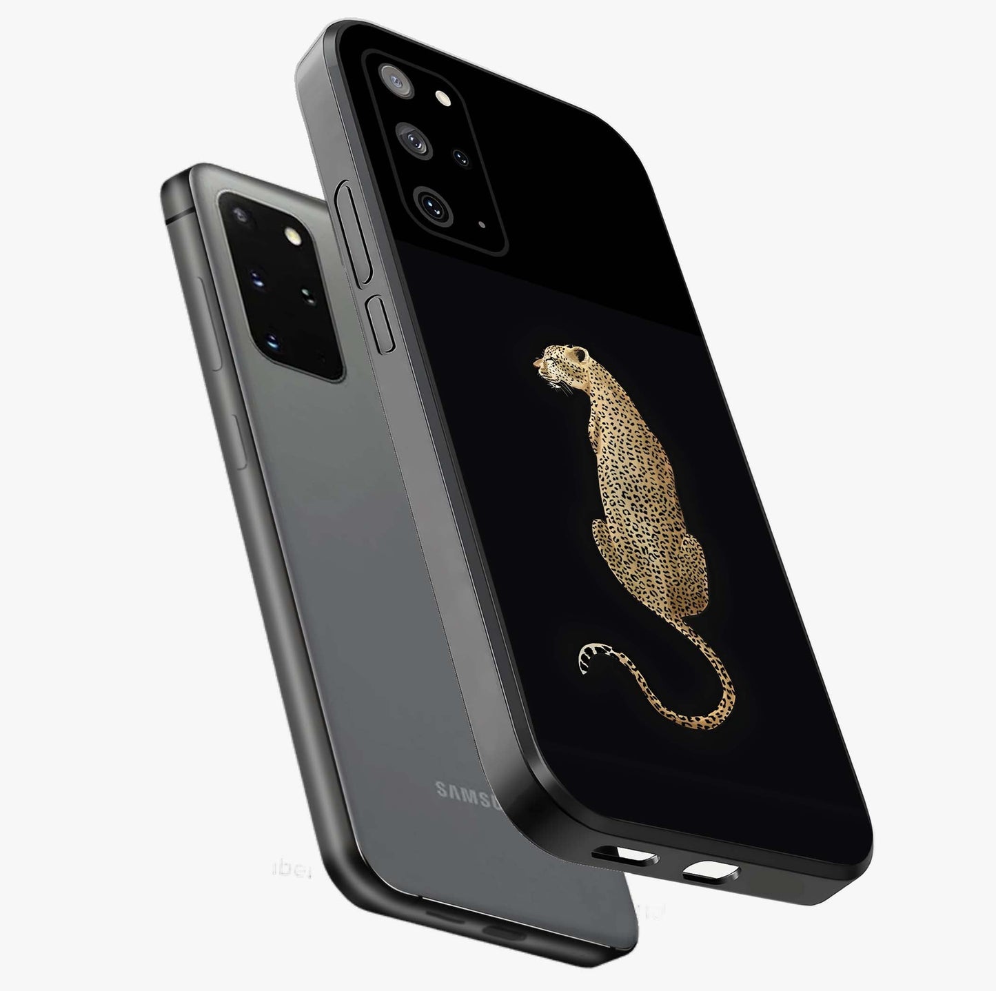 Regal Leopard Glass Case displayed in angled mockup highlighting powerful animal illustration with stylish wild aesthetic.