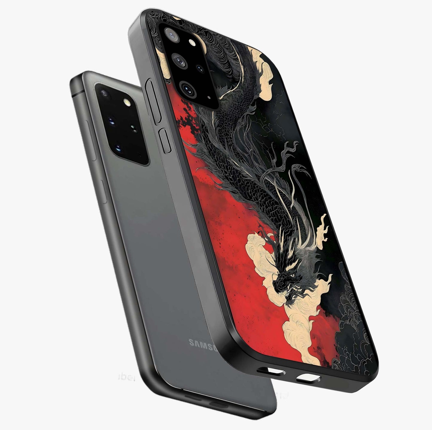 Shadow Dragon Fury Glass Case displayed in angled mockup highlighting powerful dragon illustration with dark fantasy aesthetic.