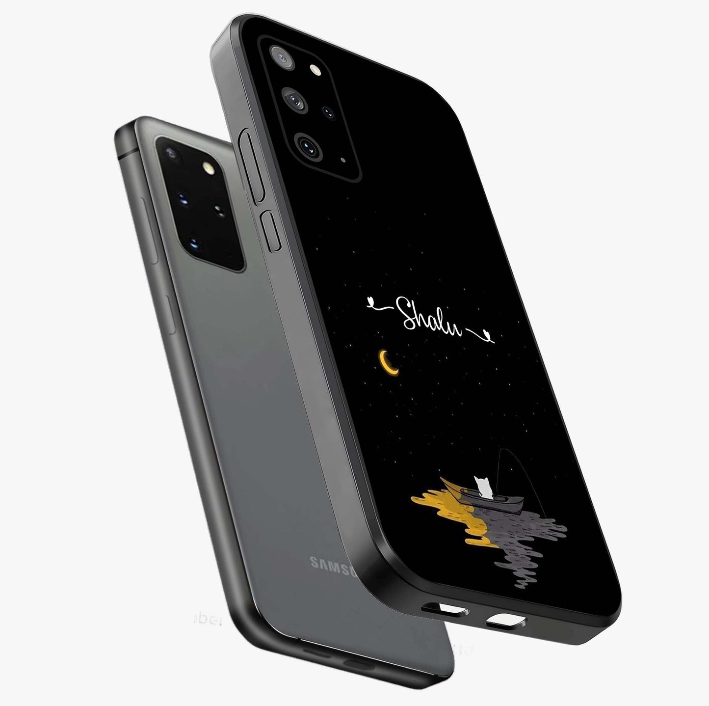Silent Night Row Glass Case displayed in angled mockup highlighting peaceful evening design with dreamy night aesthetic.