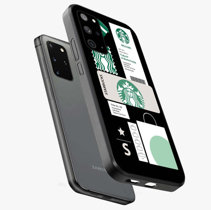 Starbucks Mocha Glass Case displayed in angled mockup highlighting stylish mocha themed design with cozy café aesthetic.
