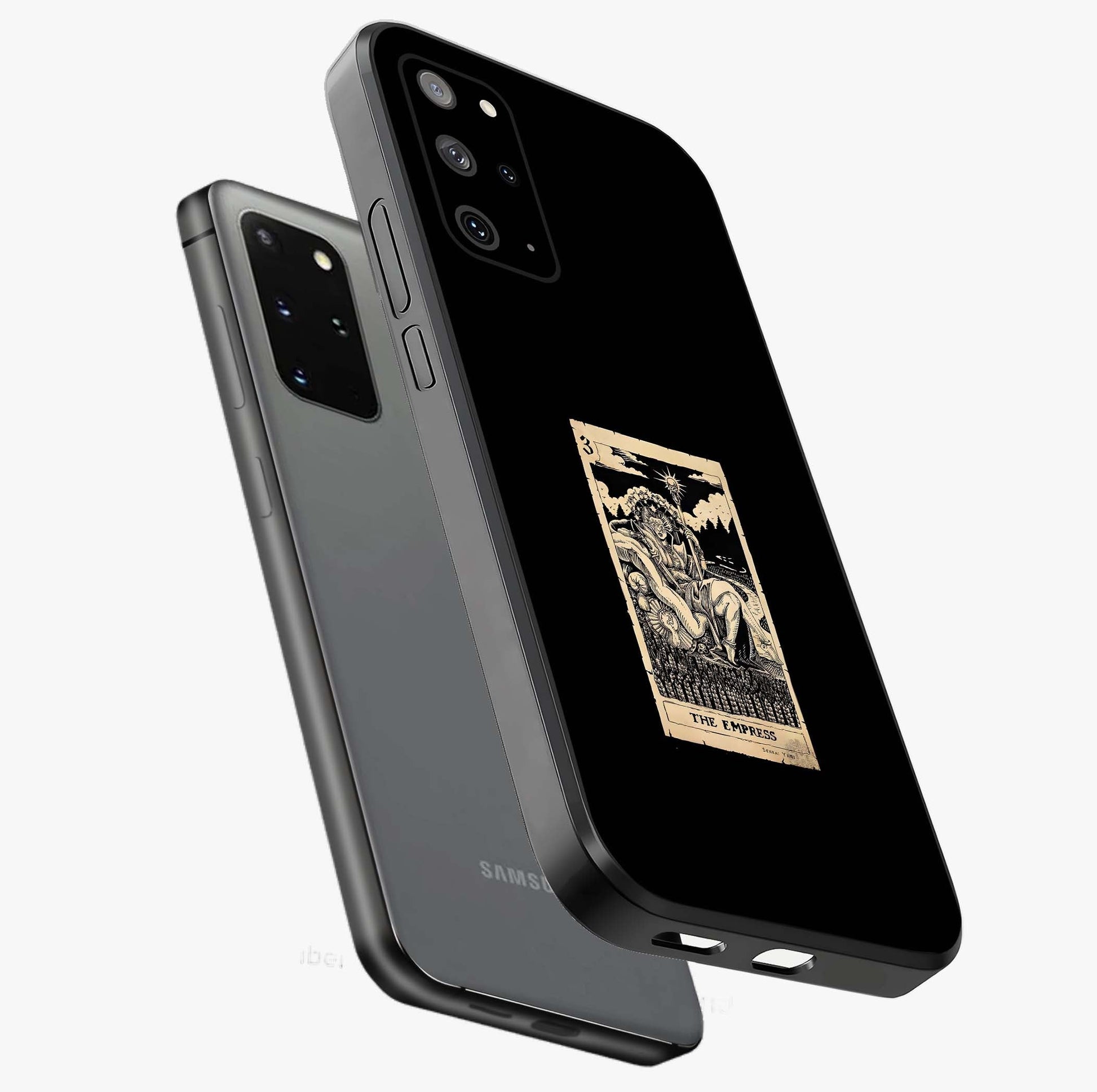 The Empress Glass Case displayed in angled mockup highlighting elegant royal design with majestic aesthetic style.