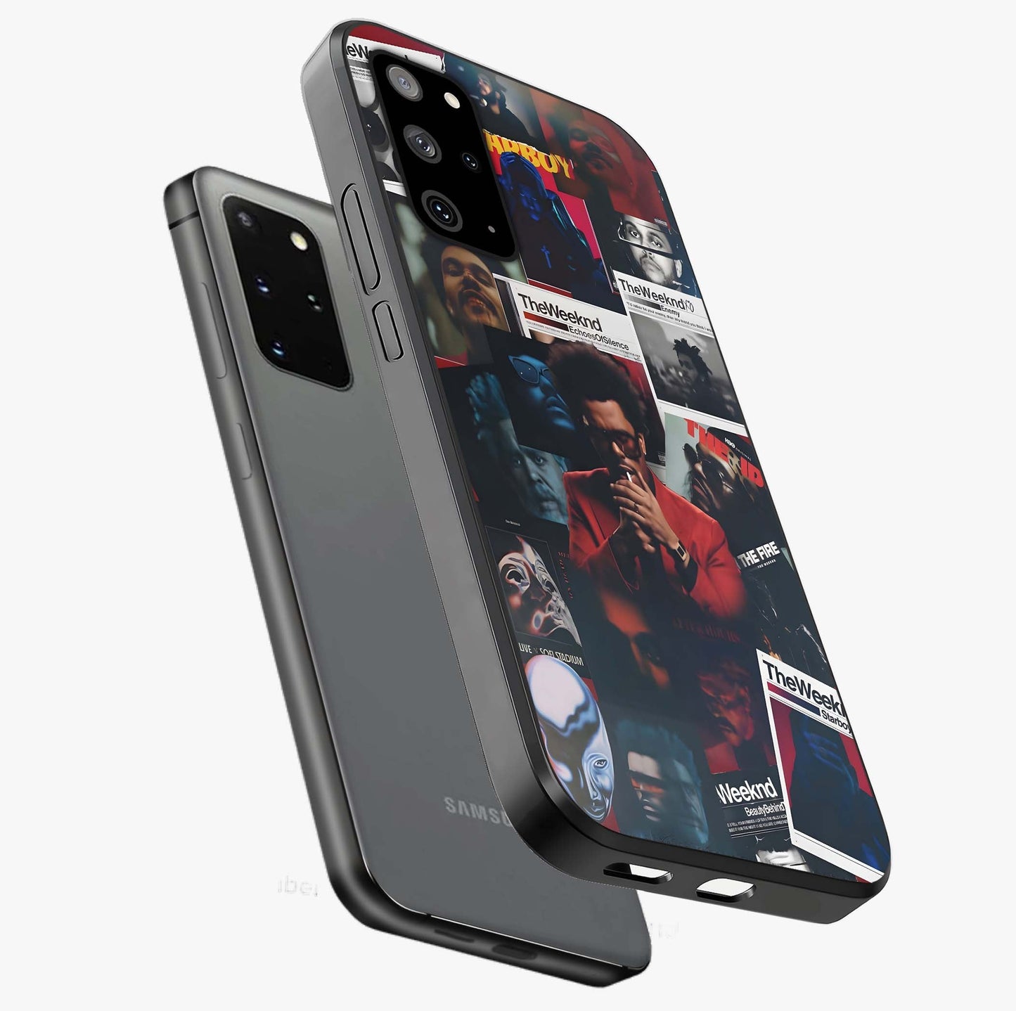 The Weeknd Glass Case displayed in angled mockup highlighting stylish pop culture inspired design with modern aesthetic.