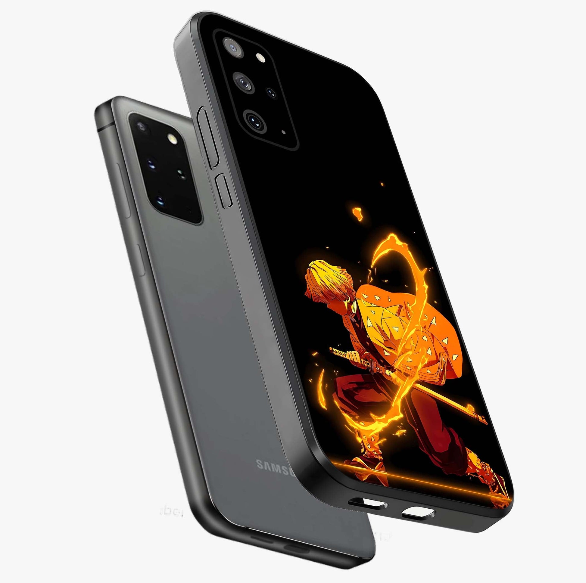 Thunder Flame Execution Glass Case displayed in angled mockup highlighting dramatic fire themed design with intense fantasy aesthetic.