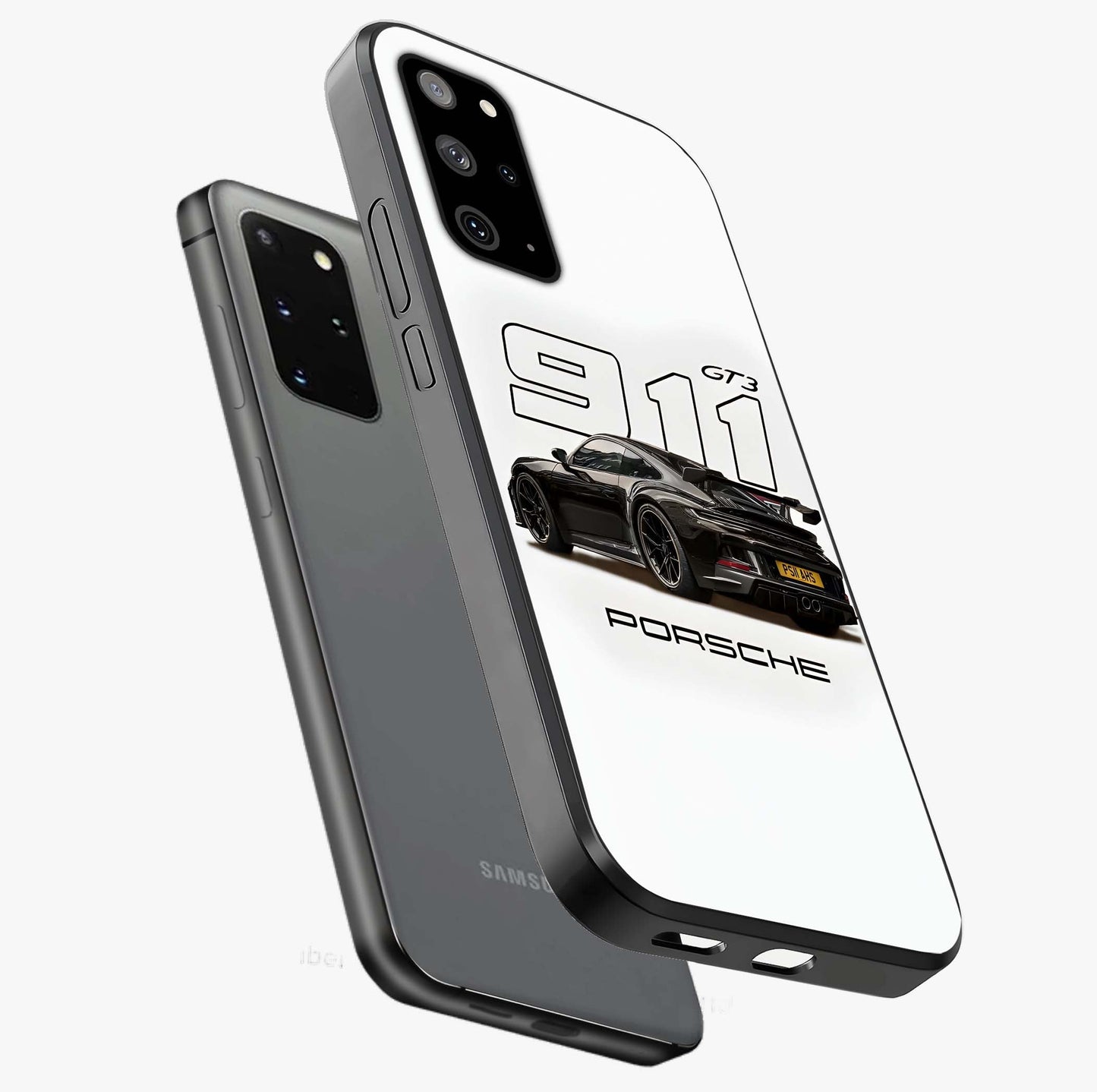 Turbo Legacy Icon Glass Case displayed in angled mockup highlighting dynamic automotive design with performance aesthetic.