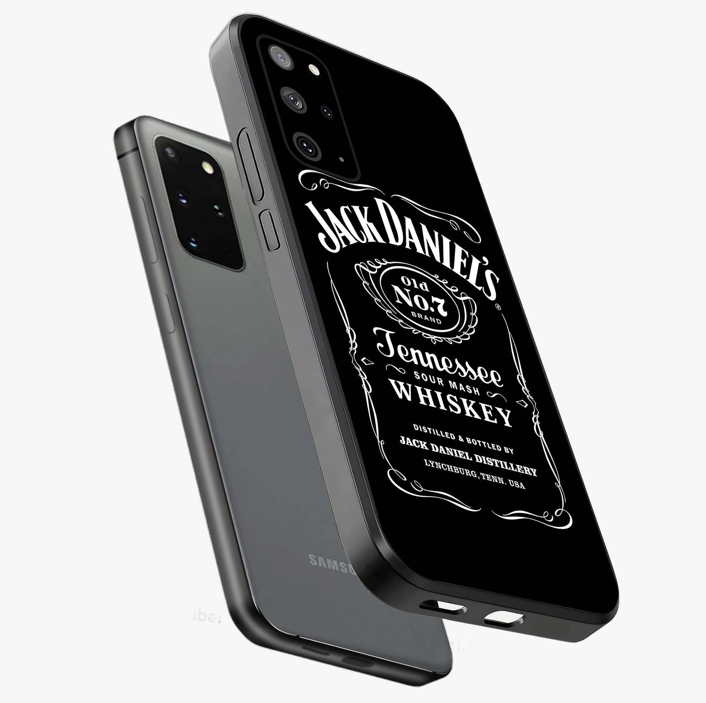 Vintage Whiskey Heritage Glass Case displayed in angled mockup highlighting retro beverage themed design with heritage aesthetic.