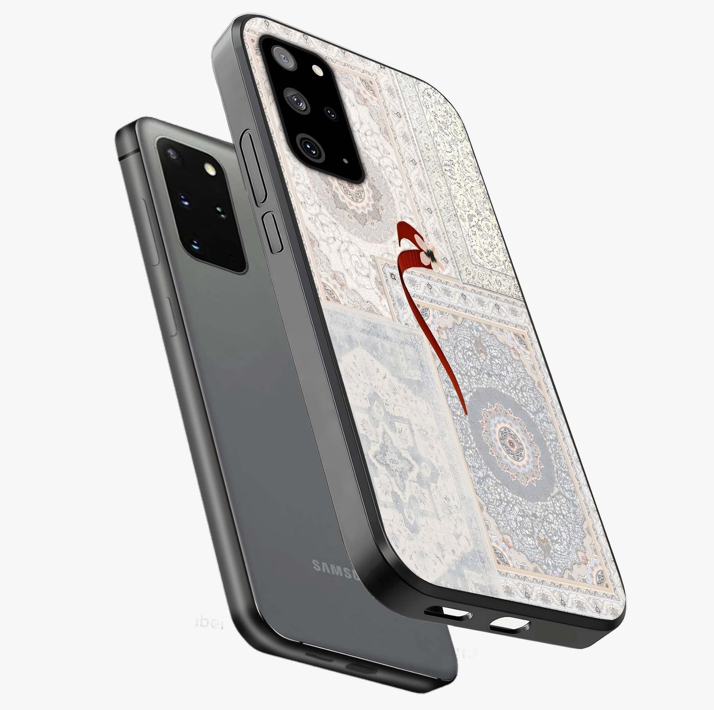 White Aesthetic Bow Glass Case displayed in angled mockup highlighting clean bow design with soft aesthetic style.