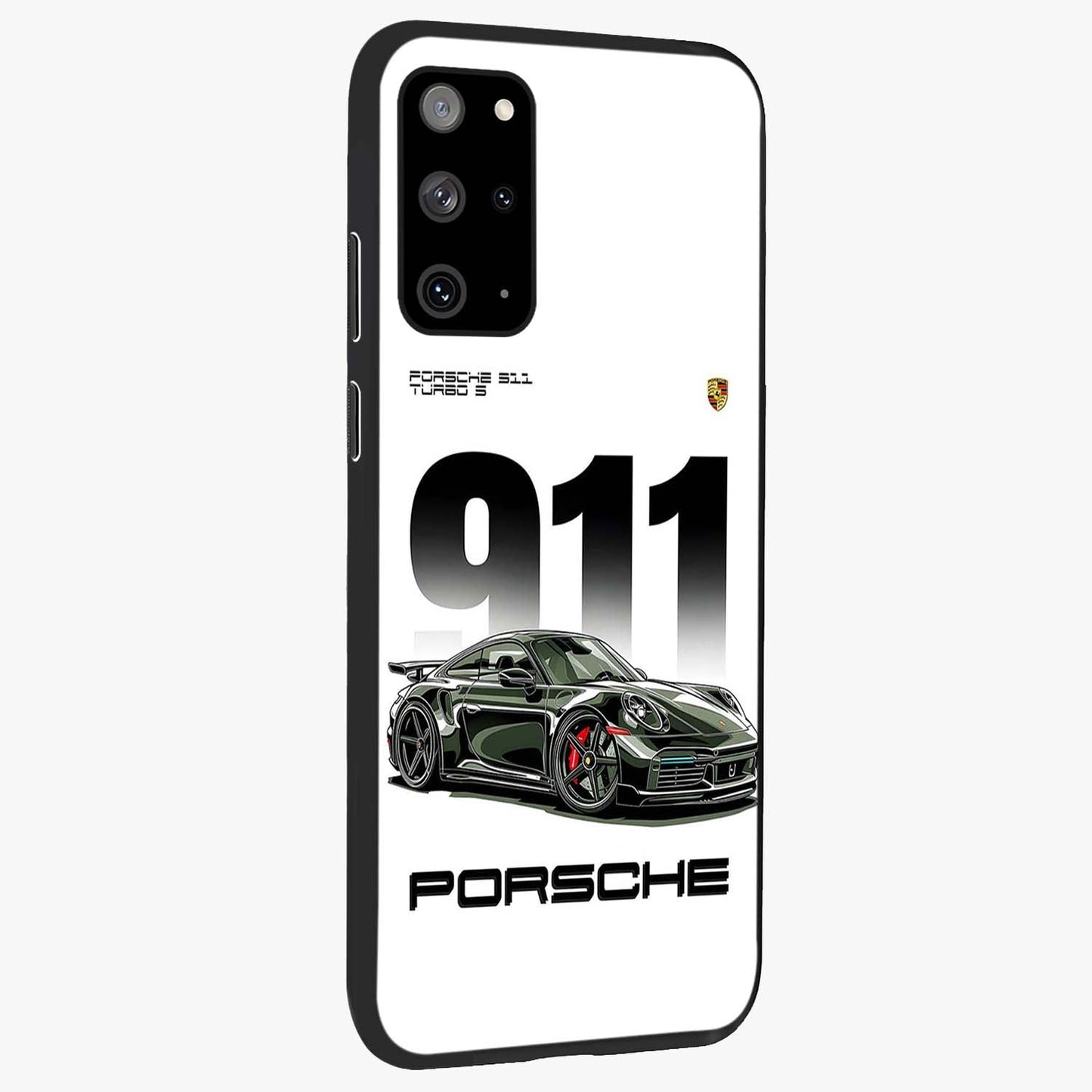 911 Turbo Dominance Glass Case upright perspective showcasing powerful racing design and modern automotive aesthetic.