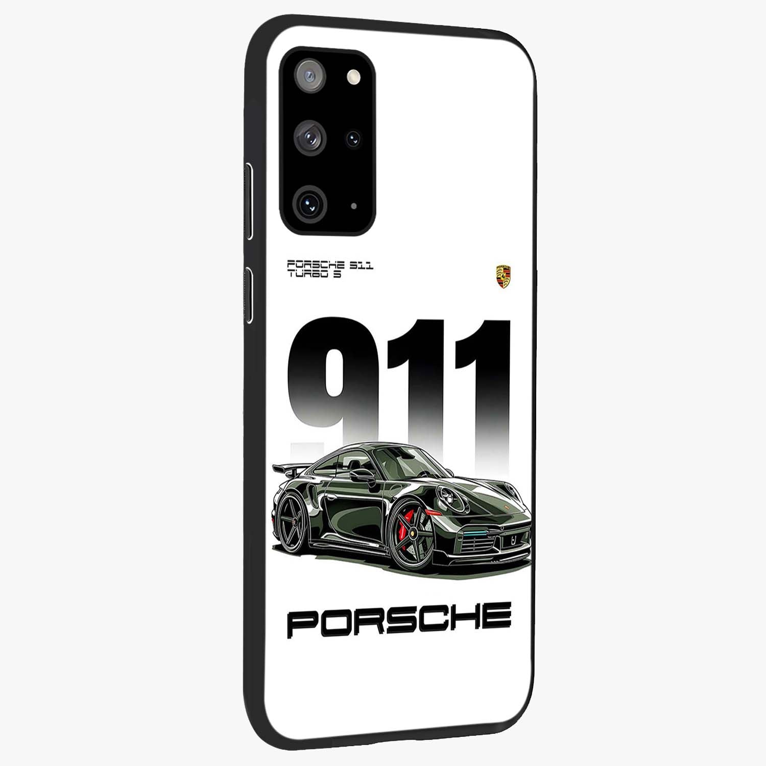 911 Turbo Dominance Glass Case upright perspective showcasing powerful racing design and modern automotive aesthetic.