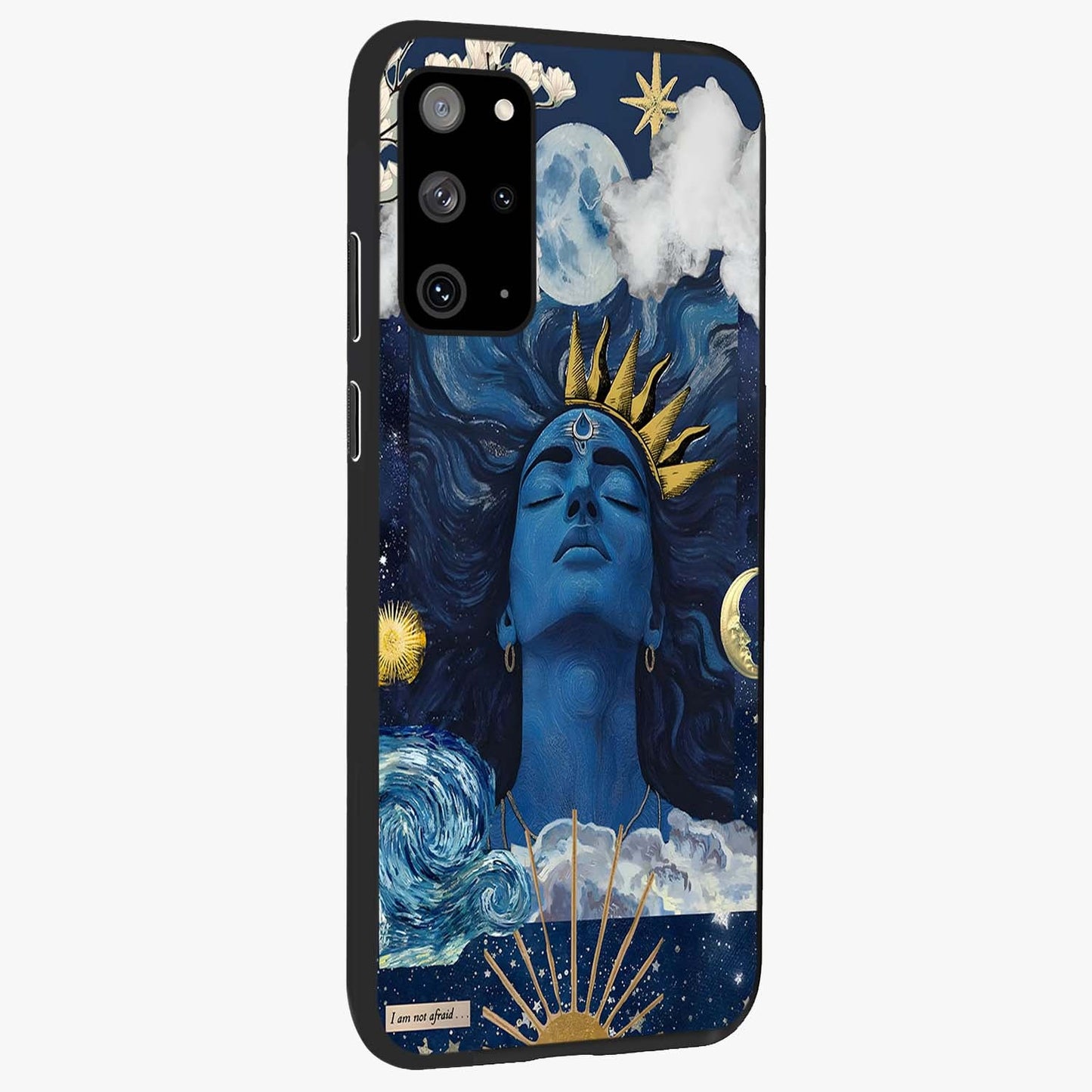 Aesthetic Lord Shiva Glass Case upright view showcasing powerful Lord Shiva artwork with devotional theme.