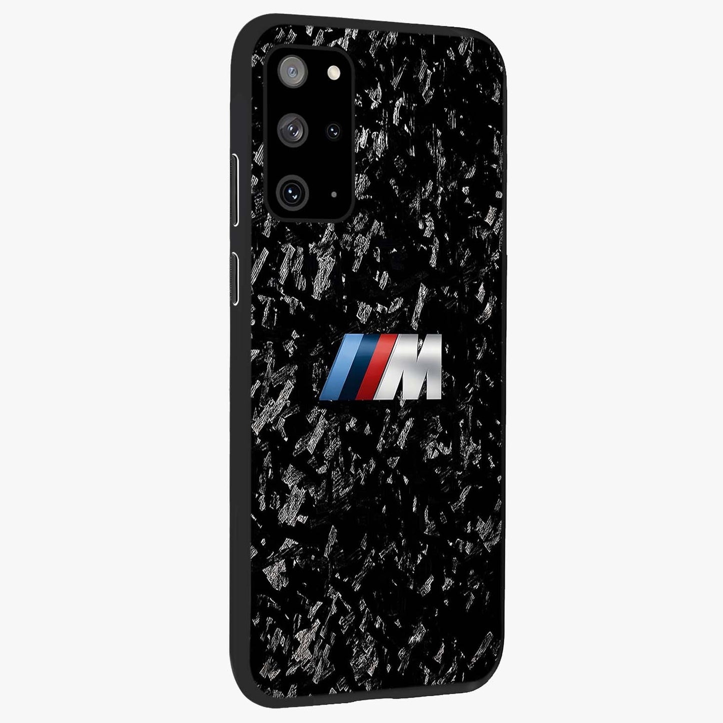 Carbon Speed Mark Glass Case upright view showcasing modern carbon speed graphic with bold automotive theme.