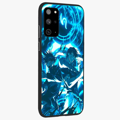 Cursed Energy Clash Glass Case upright view showcasing dramatic clash artwork with bold supernatural theme.