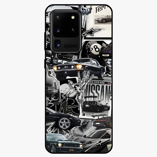 Aesthetic Dark Love Glass Case showing flat back view with dark romantic artwork and glossy glass finish.