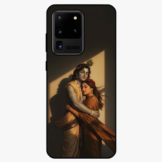Divine Eternal Love Glass Case showing flat back view with spiritual love themed artwork and glossy glass finish.
