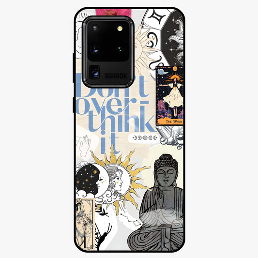 Ethereal Thoughts Glass Case showing flat back view with dreamy artistic artwork and glossy glass finish.