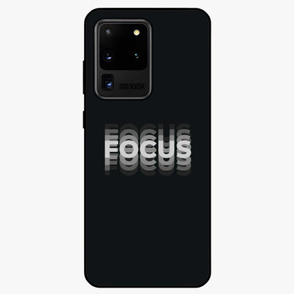 Focused Blade Discipline Glass Case showing flat back view with warrior sword themed artwork and glossy glass finish.
