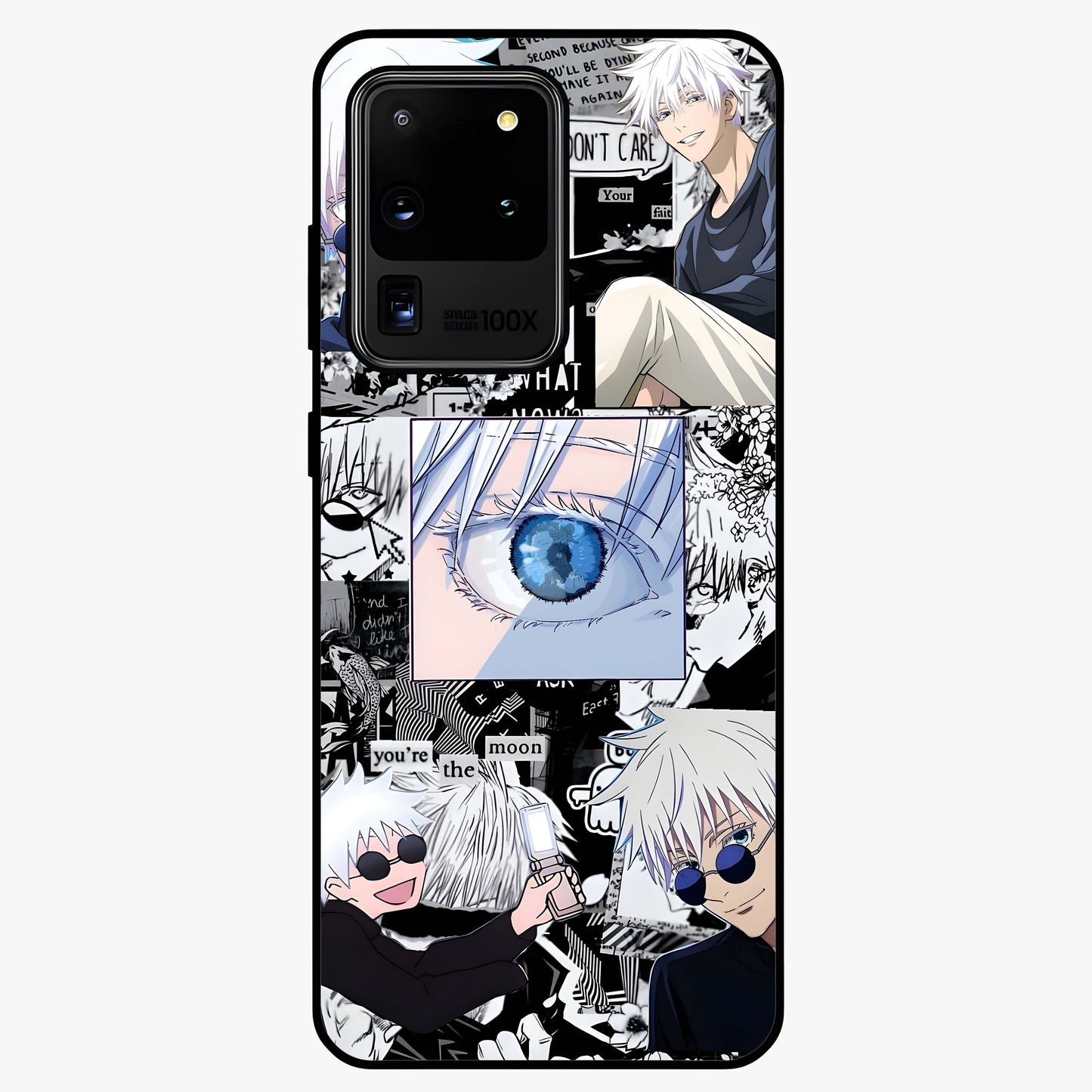Infinity Sorcerer Chaos Glass Case showing flat back view with mystical sorcerer themed artwork and glossy glass finish.