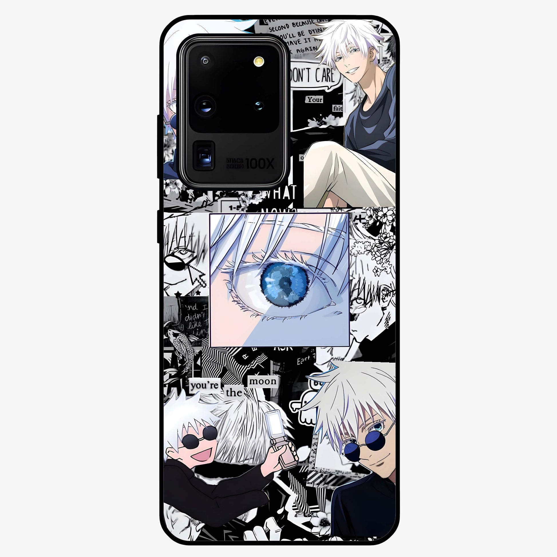 Infinity Sorcerer Chaos Glass Case showing flat back view with mystical sorcerer themed artwork and glossy glass finish.