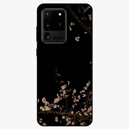 Petal Moon Light With Custom Name Glass Case showing flat back view with floral moonlight artwork and personalized name design.