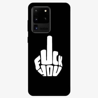 Rebel Mode On Glass Case showing flat back view with bold rebellious typography artwork and glossy glass finish.