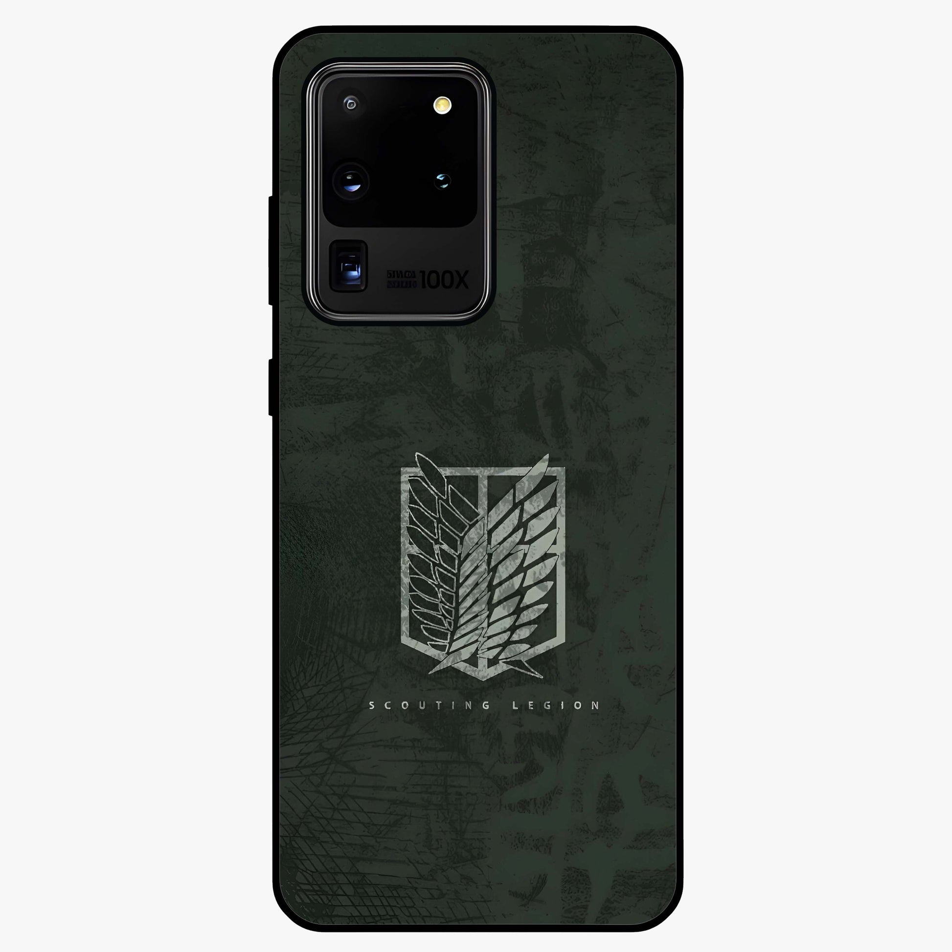 Wings Of Freedom Glass Case showing flat back view with symbolic wings artwork and glossy glass finish.