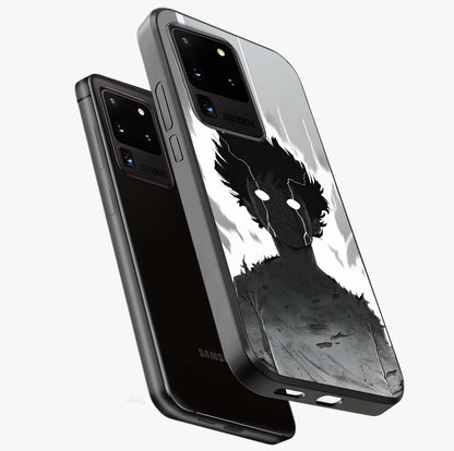 Awakened Inner Rage Glass Case displayed in angled mockup highlighting powerful graphic design and bold artistic theme.