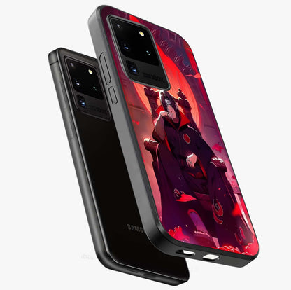 Blood Moon Sovereign Glass Case displayed in angled mockup highlighting dark celestial moon design and dramatic theme.