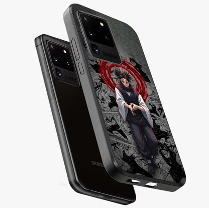 Cursed Ritual Ascension Glass Case displayed in angled mockup highlighting mystical ritual illustration with supernatural aesthetic.