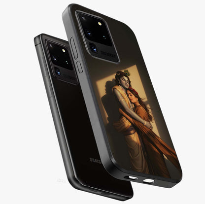 Divine Eternal Love Glass Case displayed in angled mockup highlighting elegant divine inspired design with peaceful aesthetic.