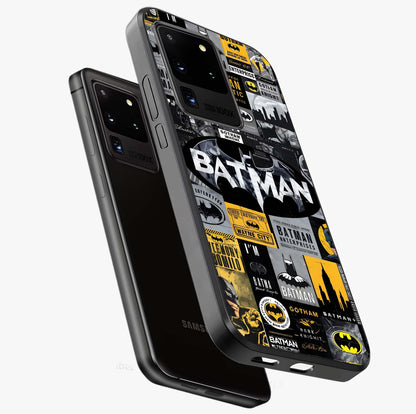 Knight Gotham Rise Glass Case displayed in angled mockup highlighting powerful knight silhouette design with dramatic aesthetic.