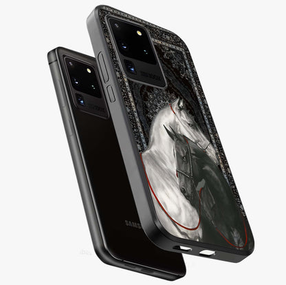 Majestic Ride Legacy Glass Case displayed in angled mockup highlighting sleek vehicle design with bold racing aesthetic.