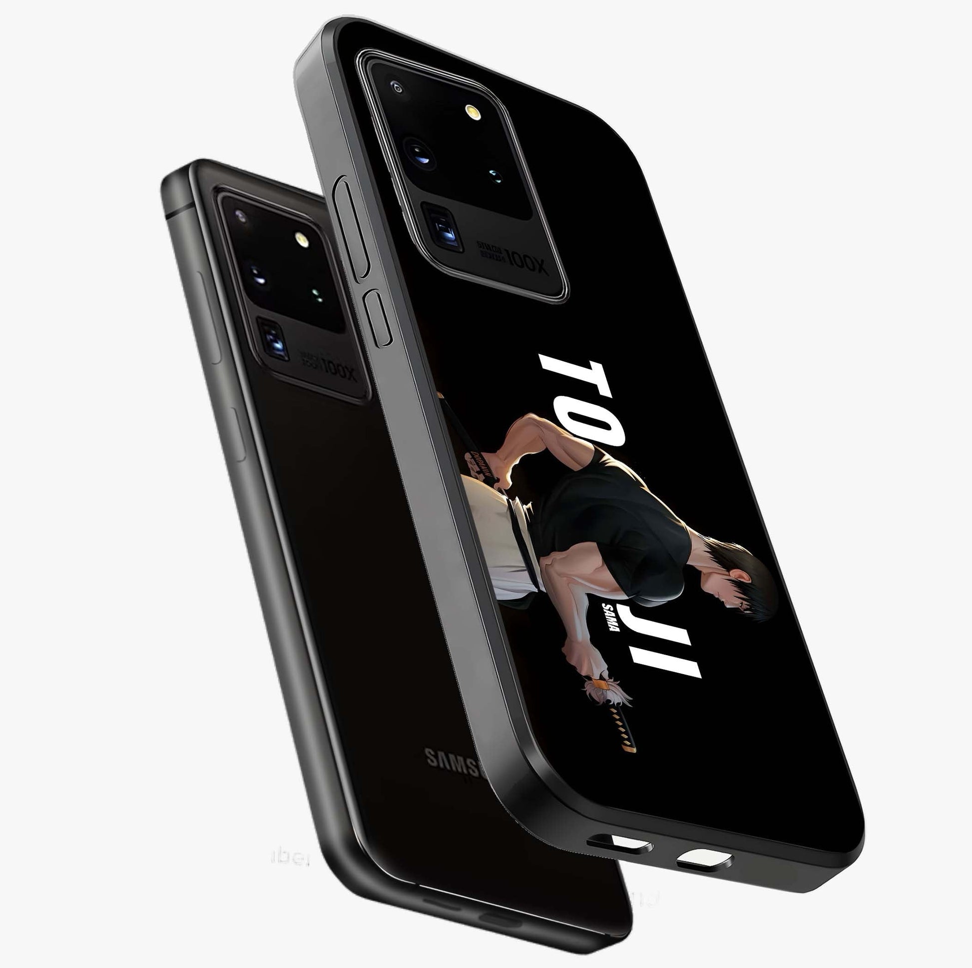 Midnight Blade Resolve Glass Case displayed in angled mockup highlighting powerful blade illustration with dramatic dark aesthetic.