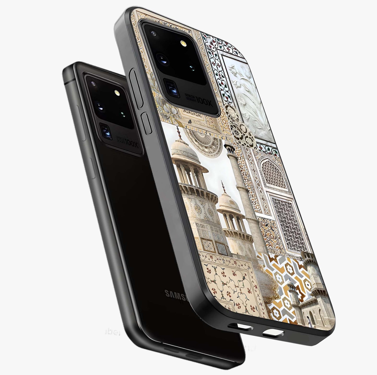 Mughal Marble Legacy Glass Case displayed in angled mockup highlighting elegant heritage marble artwork with royal aesthetic.
