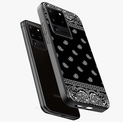 Retro Rebel Threads Glass Case displayed in angled mockup highlighting retro inspired graphic design with rebellious aesthetic.