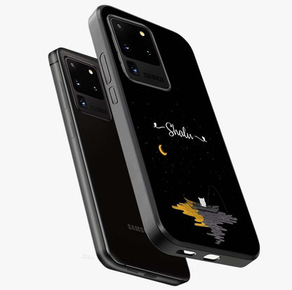 Silent Night Row Glass Case displayed in angled mockup highlighting peaceful evening design with dreamy night aesthetic.