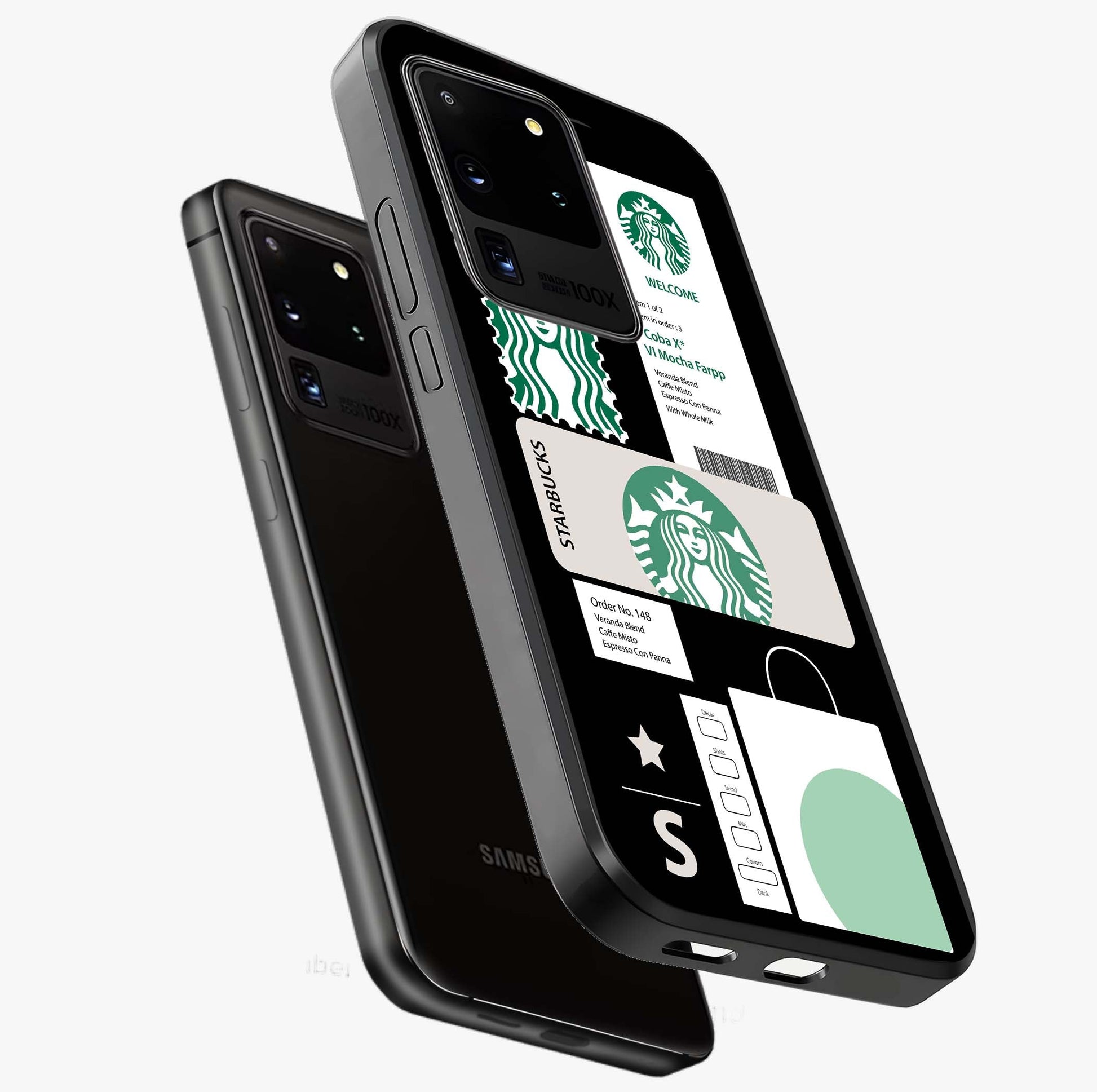 Starbucks Mocha Glass Case displayed in angled mockup highlighting stylish mocha themed design with cozy café aesthetic.
