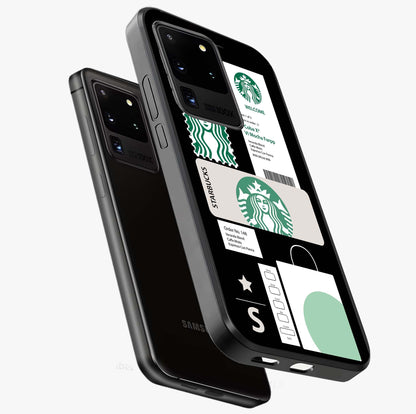 Starbucks Mocha Glass Case displayed in angled mockup highlighting stylish mocha themed design with cozy café aesthetic.