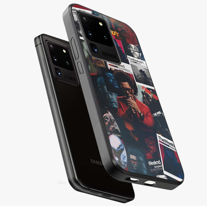 The Weeknd Glass Case displayed in angled mockup highlighting stylish pop culture inspired design with modern aesthetic.