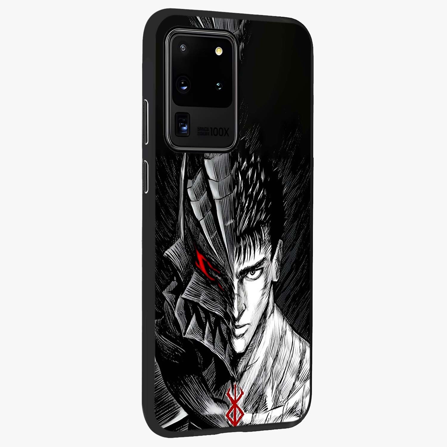 Berserker Blood Oath Glass Case upright view showcasing intense warrior aesthetic with dramatic artistic style.