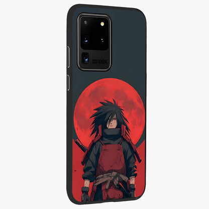 Crimson Moon Warlord Glass Case upright view showcasing powerful warlord artwork with dark celestial theme.